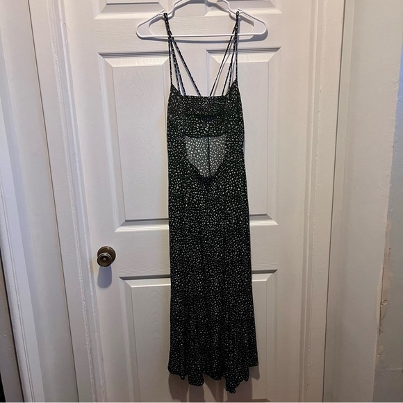 Zara Dress Floral Maxi Strappy details Black  Medium Women Sleeveless Summer - Picture 4 of 5